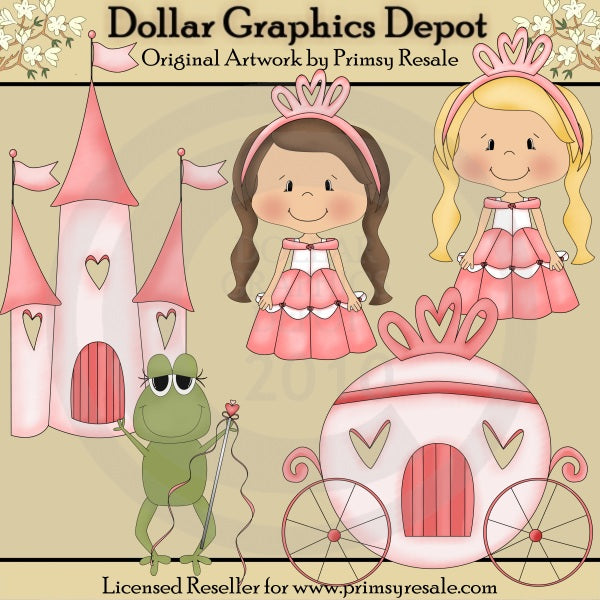 Primsy Princess Girls - Clip Art