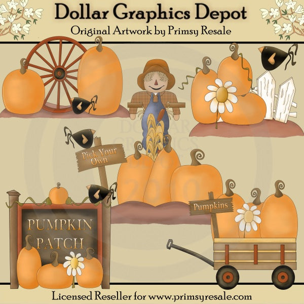 Huerto De Calabazas - Clipart