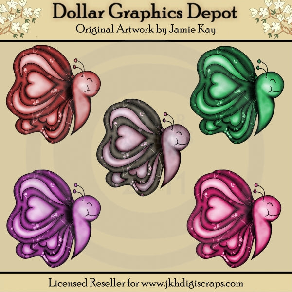 Farfalle trapuntate 1 - ClipArt - Esclusiva DCS