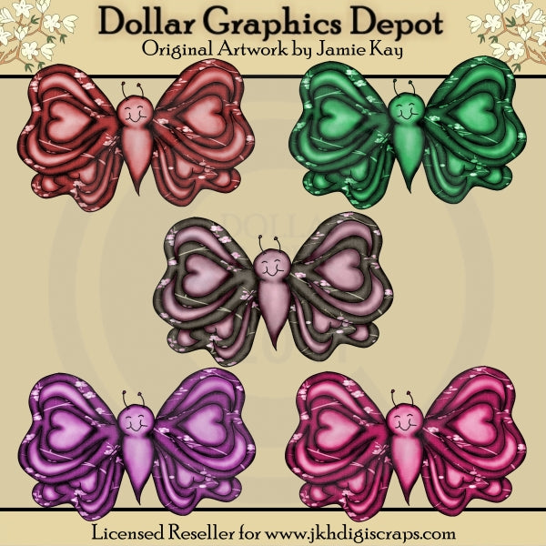 Farfalle trapuntate 2 - ClipArt - Esclusiva DCS