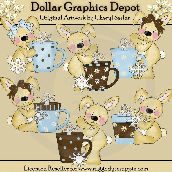 Raggedy Bunnies - Cioccolata calda - ClipArt