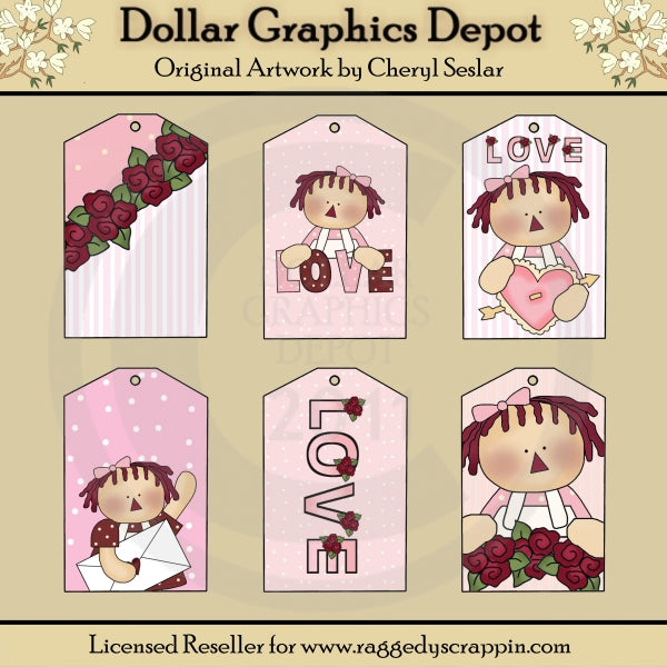 Raggedy Valentine Tags - Printables