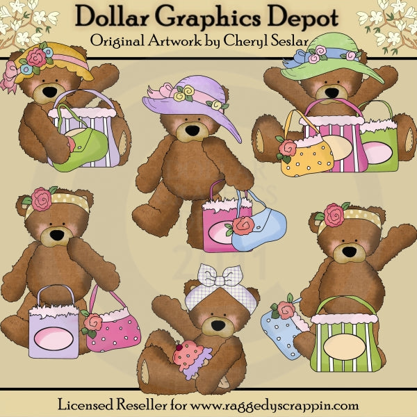 Ramona Bear va a fare shopping - ClipArt
