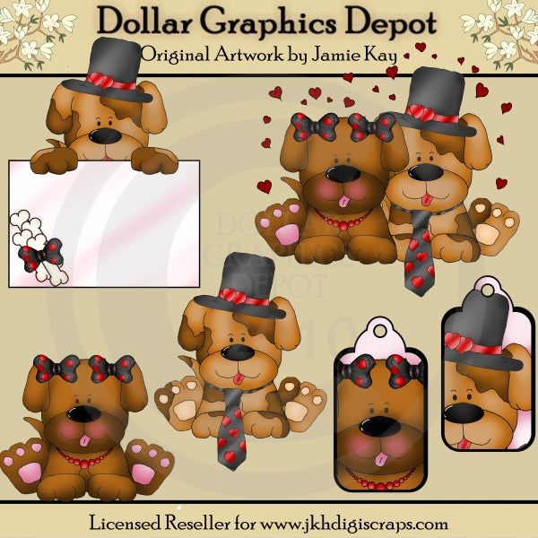 Rex and Roxy - Valentine - Clip Art