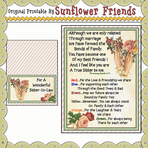 For A Wonderful Sister-In-Law   *MM430