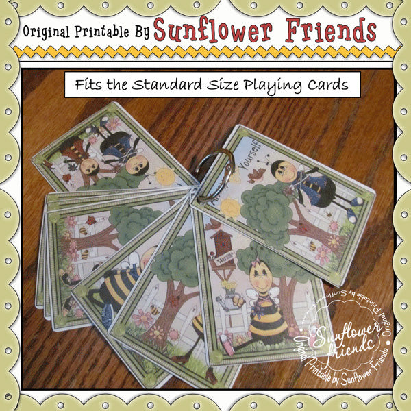 BEE...Set di etichette per carte da gioco