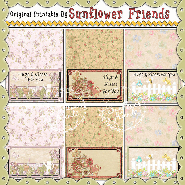 Baci e abbracci per te (set di 12 decorazioni per borse)