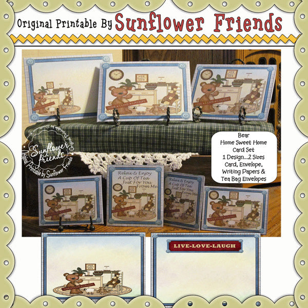 Set di biglietti Home Sweet Home Orsetto