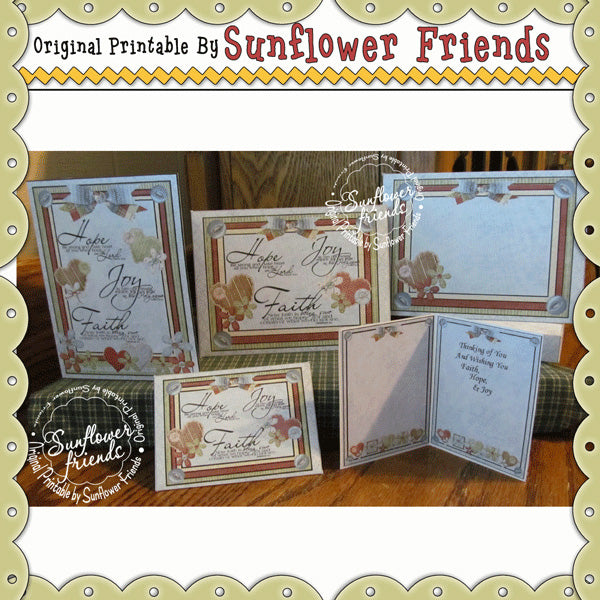 Set di biglietti Speranza, Fede e Gioia