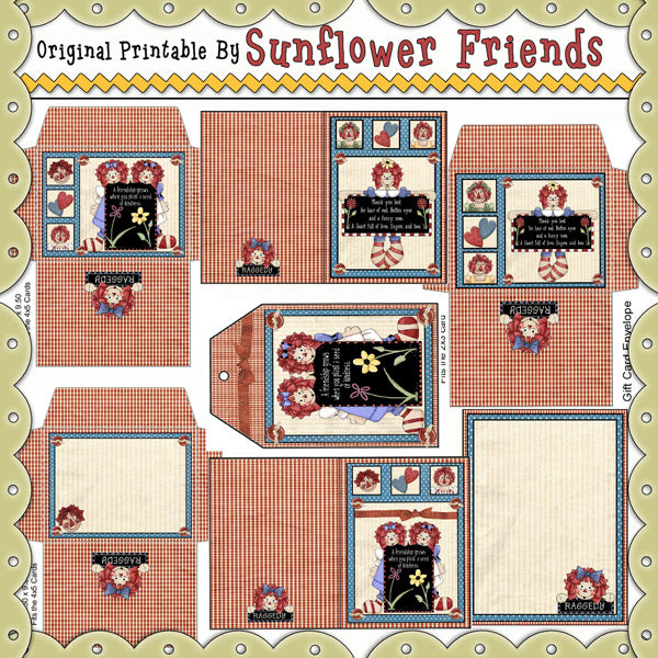 Set di biglietti Raggedy Ann