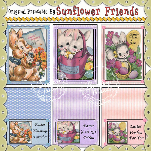 Easter Vintage Card Insert & Topper...3 Sets *JB_A