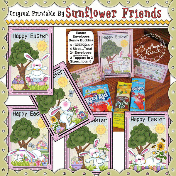 Paquetes de sobres de Easter Bunny Buddies