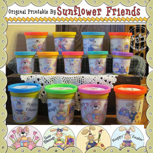 Juego de etiquetas Play-Doh de Pascua