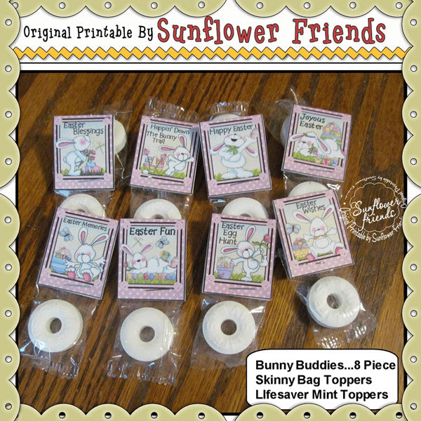 Toppers Bunny Buddies...Set di 8 *Lilla
