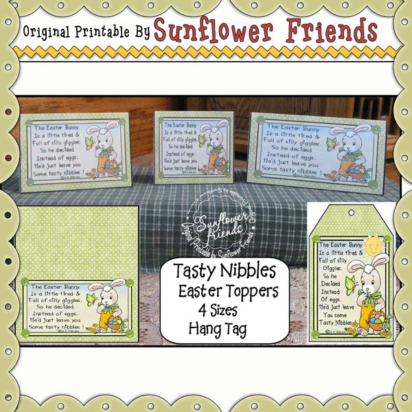 Easter Tasty Nibbles Bag Toppers
