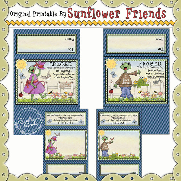 Biglietti per appunti ripiegabili FROGED (set n. 5)