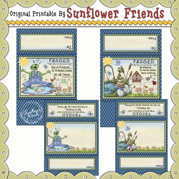Biglietti per appunti ripiegabili FROGED (set n. 2)