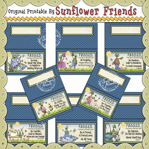 FROGED   Set of 24 Bag Toppers