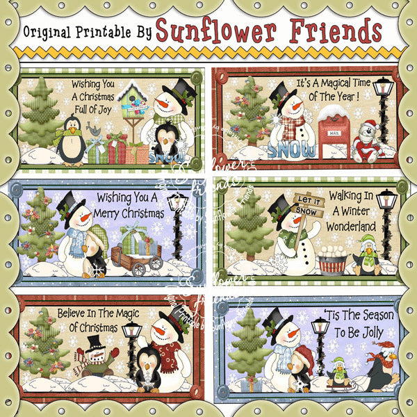 Involucri per barrette di cioccolato Frosty Fred Snowman_Set da 6
