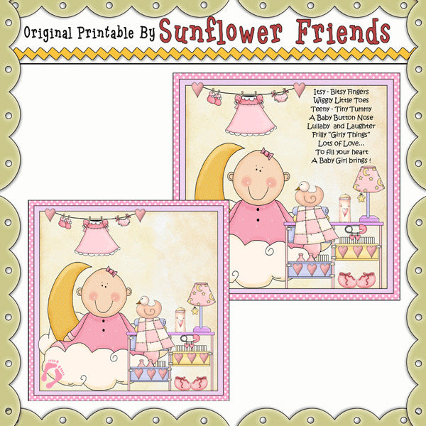 ~Baby Girl~  Glass Block  (GB07)