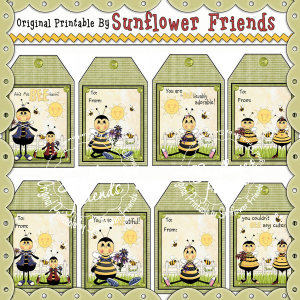 BEE...Gift Tags...Set of 8