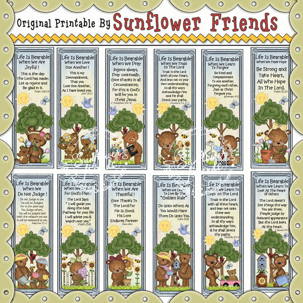 La vita è sopportabile... Set di 12 segnalibri