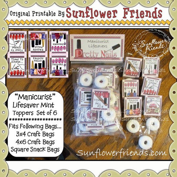 Manicurist Lifesaver Mint Toppers...Set of 6