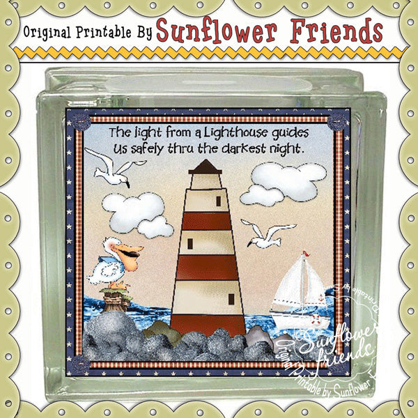 Lighthouse "Darkest Night" Glass Block & Tile   *05