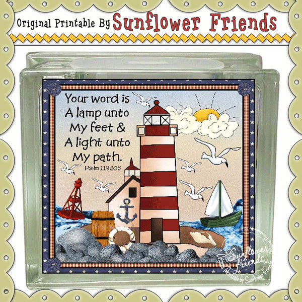 Lighthouse  "My Path" Glass Block & Tile   *08