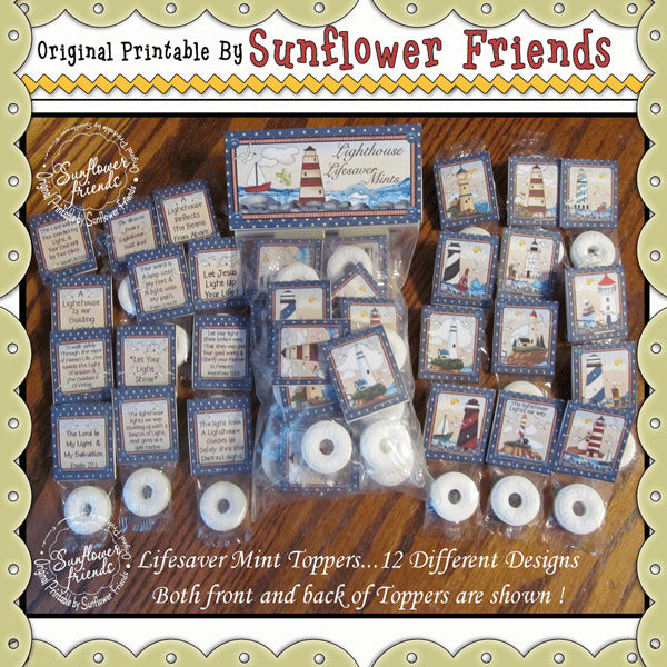 Lighthouses Lifesaver Mint Toppers