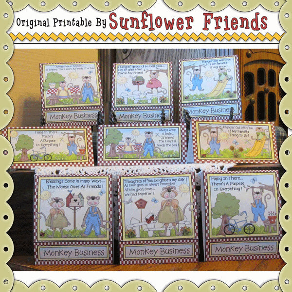 Monkey Business Set di 6 buste di fiammiferi grandi (due)