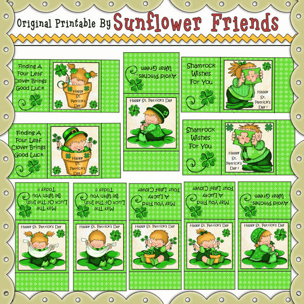 Giorno di San Patrizio~Mini involucri per barrette di cioccolato (Set_02)