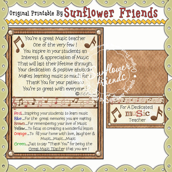 Music Teacher  **MM 576