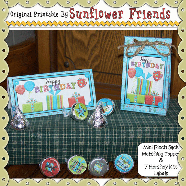 Happy Birthday Mini Pinch Box With 7 Hershey Kisses