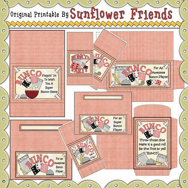 Jugador Bunco ~ Pac imprimible de 9 piezas