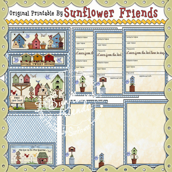 Libro de contraseñas de Internet de pajareras