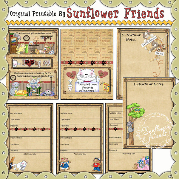 Libro delle password Internet di Cat's Meow