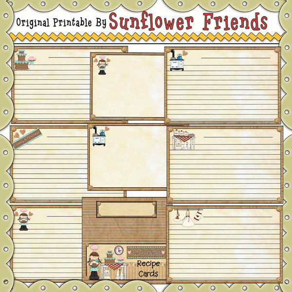 Baked To Perfection...Set of 12 Recipe Cards