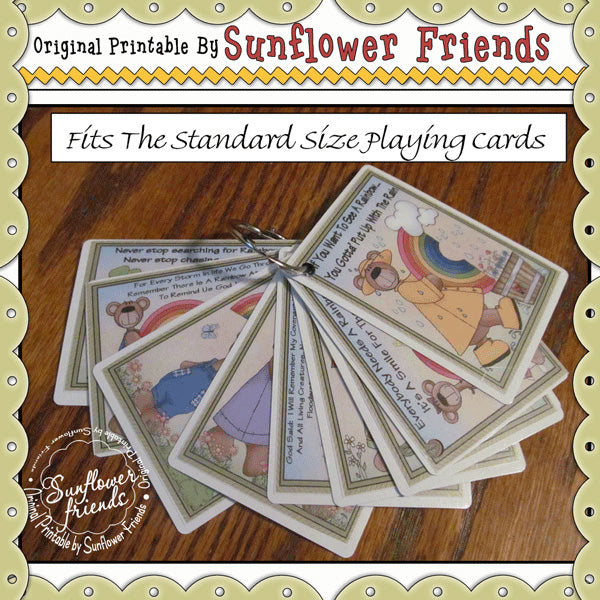 Etichette per carte da gioco con orsi arcobaleno