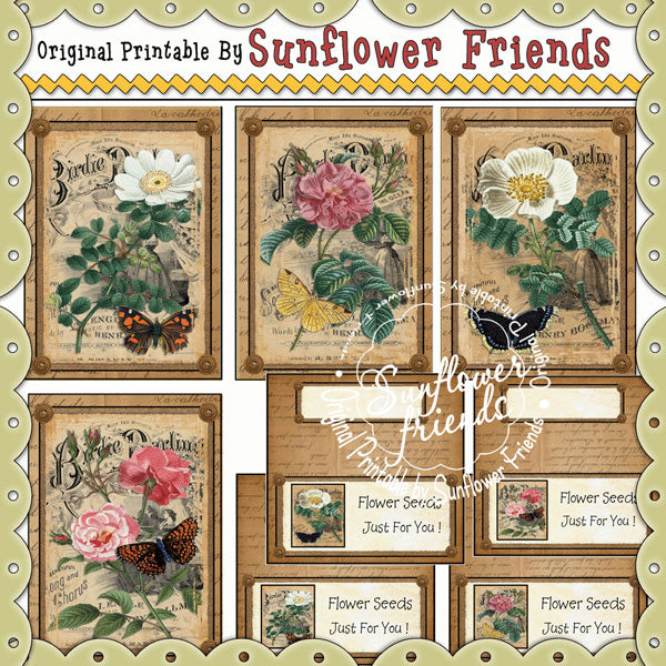 Vintage Victorian Seed Envelopes...Set A