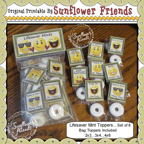 Smiley Lifesaver Mints Toppers