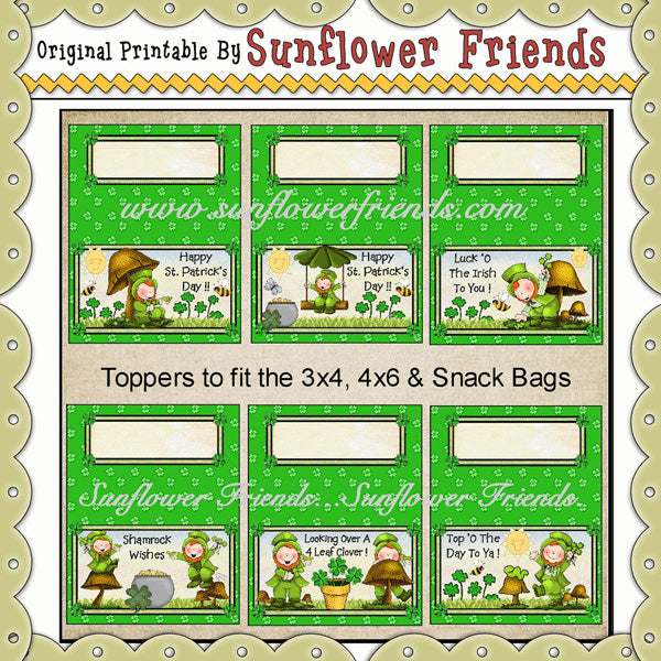 Leprechauns_Bag Toppers de la suerte de San Patricio