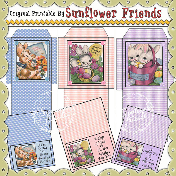 Buste e topper per bustine di tè vintage pasquali_2012A