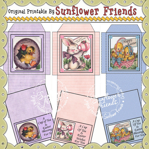 Buste e topper per bustine di tè vintage pasquali_2012B