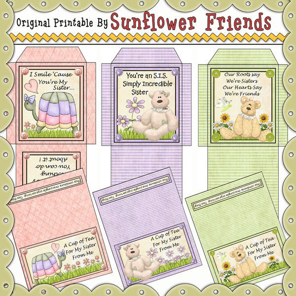 Sobres de bolsitas de té para hermanas **FF335