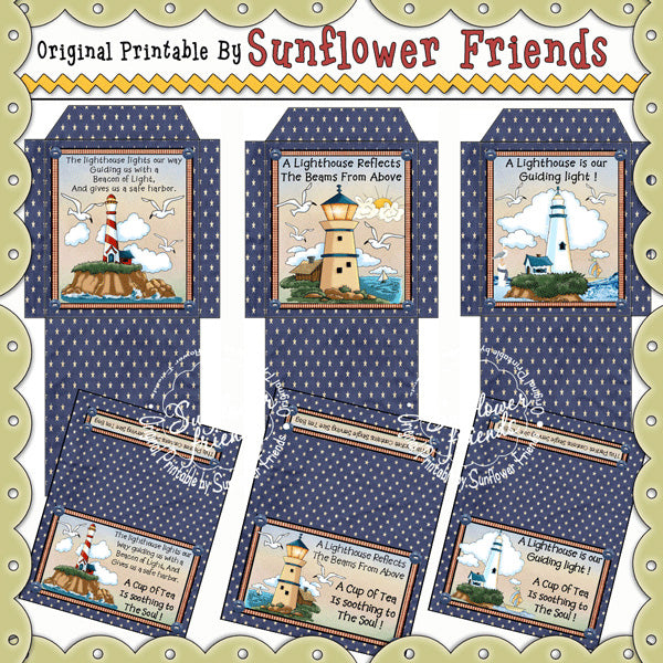 Faros...Juego de 3 paquetes de bolsitas de té (Set_A)