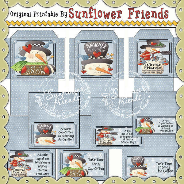 Winter Friends Tea Bags & Toppers  (Set Two)
