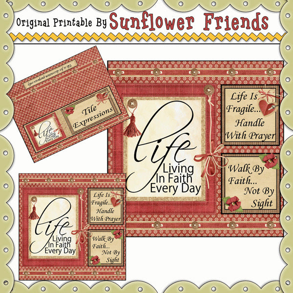 Living In Faith Glass Block & Tile Set (*TexpGB_15)