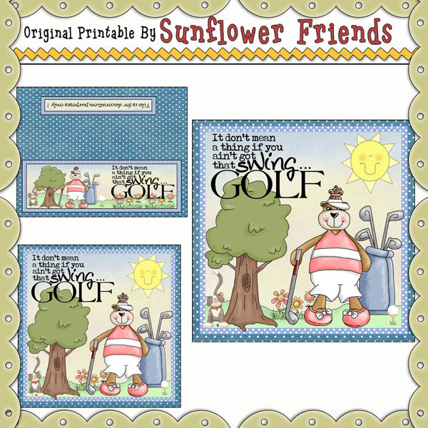 Golfer (Lady) Glass Block & Tile Set    (TexpGB_19)