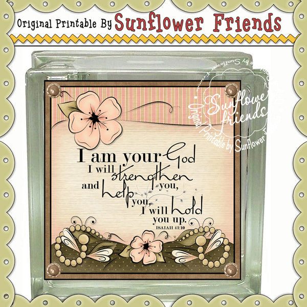 Isaiah 41:10...Glass Block & Tile Set...(TexpGB_61)